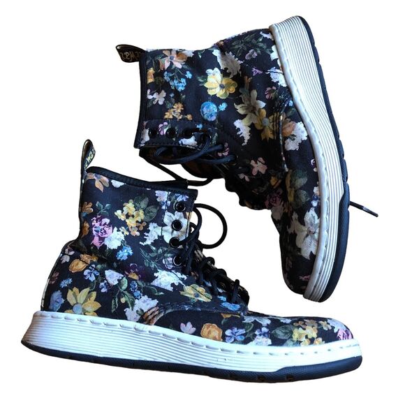 Doc Martens High Top Floral Canvas Sneaker Size 7 High Tops - Picture 8 of 11